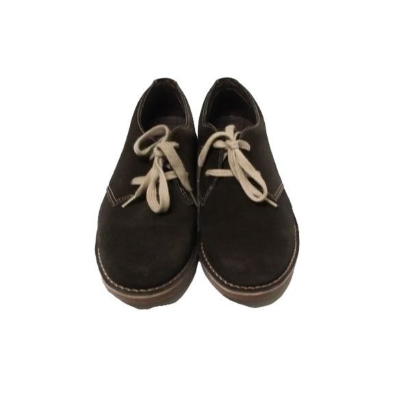 LL Bean Mens Olive Brown Suede Oxford Lace Up Oxford Boots Size 9.5 main image 8